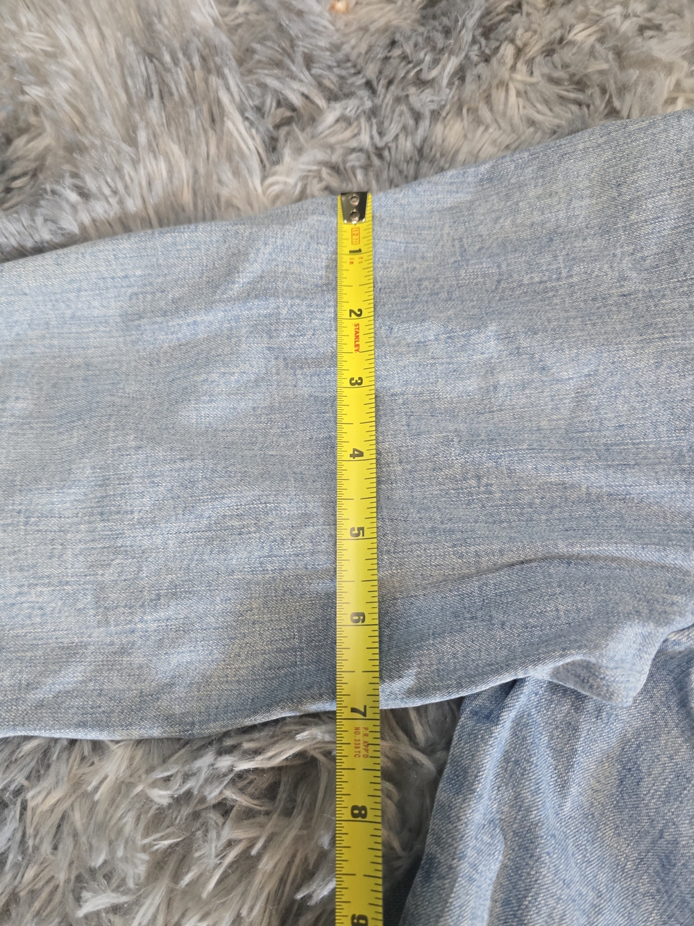 Light Wash Denim Button-Up Lightweight Jacket - Picture 10 of 10